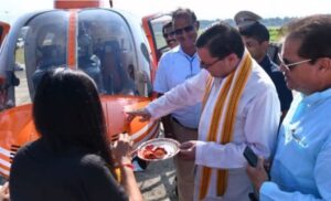 उत्तराखंड नागरिक उड्डयन विकास प्राधिकरण के अधिकारी सी. रवि शंकर ने बताया आज मुख्यमंत्री देहरादून-अल्मोड़ा हेली सेवा का शुभारंभ करेंगे
