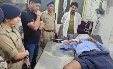 पुलिस मुठभेड़ में तमंचे की नोक पर लूट में शामिल बदमाश के पांव में लगी गोली