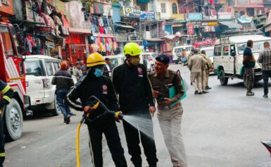 अग्निशमन विभाग ने की मुख्य बाजार में माॅकड्रिल