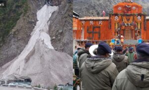 बदरीनाथ धाम पहुंच रहे श्रद्धालुओं के लिए हाईवे पर पसरा हिमखंड कौतूहल से कम नहीं
