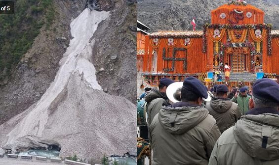बदरीनाथ धाम पहुंच रहे श्रद्धालुओं के लिए हाईवे पर पसरा हिमखंड कौतूहल से कम नहीं